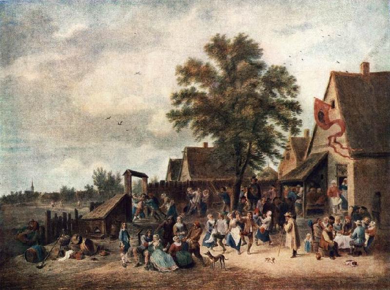 TENIERS, David the Younger The Village Feast gh Sweden oil painting art